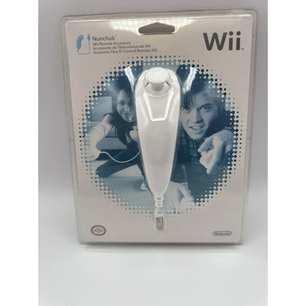 Nintendo Wii Nunchuk Controller White OEM RVL-004 New Sealed